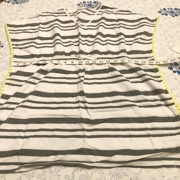 Cat & Jack Size L 10/12 Cotton Swimsuit Coverup Striped Fringe Pullover - Picture 14 of 14